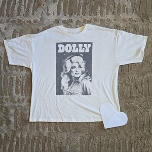 Dollcake Cream Graphic Tee with Black Print